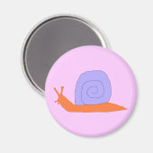 紫とオレンジのカタツムリの磁石 マグネット (正面/裏面)