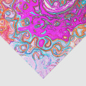 紫とオレンジのグルーヴィ抽象芸術レトロ旋回 薄葉紙 (詳細)