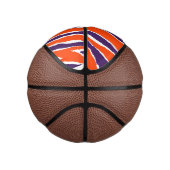 紫とオレンジのタイガーストリップ ミニバスケットボール (右)