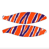 紫とオレンジのタイガーストリップ ミニバスケットボール (パネル)