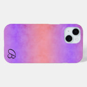 紫とオレンジのパーソナライズされた電話ケース Case-Mate iPhoneケース (裏面 (横))