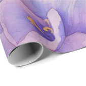 紫とオレンジのフローラが水の色を分離 ラッピングペーパー (ロールコーナー)