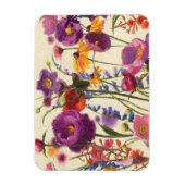 紫とオレンジのポピーのメロディー マグネット (縦)