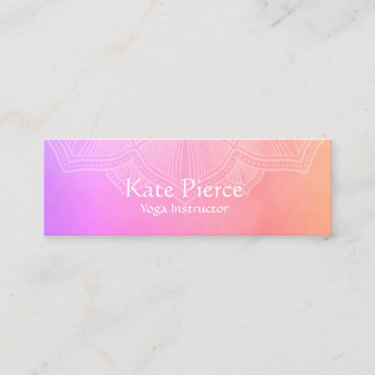 紫とオレンジのマンダラミニ名刺 ロイヤリティカード (正面)