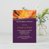 紫とオレンジのリハーサルディナーパーティー 招待状 (スタンド正面)