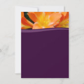 紫とオレンジのリハーサルディナーパーティー 招待状 (裏面)