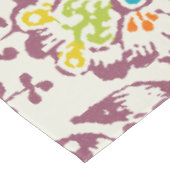 紫とオレンジのヴィンテージ花柄 テーブルクロス (アングル)