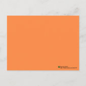 紫とオレンジの多言語ありがとうございます ポストカード (裏面)