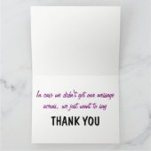 紫とオレンジの多言語感謝テンプレート サンキューカード (内部)