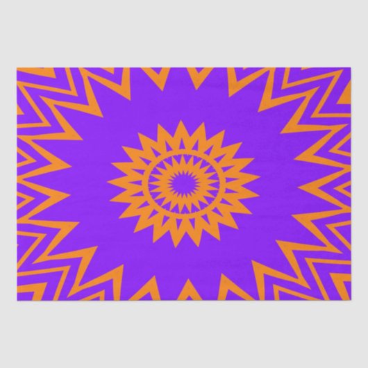 紫とオレンジの太陽光線 薄葉紙 (正面)