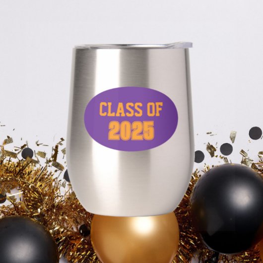 紫とオレンジの学校の色のクラス年