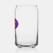 紫とオレンジの学校の色のクラス年 ガラス缶 (左)