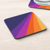 紫とオレンジの対角レトロストライプ コースター (左側)