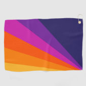 紫とオレンジの対角レトロストライプ ゴルフタオル (横)