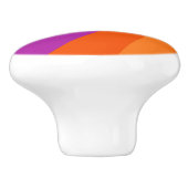 紫とオレンジの対角レトロストライプ セラミックノブ (側面)