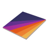 紫とオレンジの対角レトロストライプ タイル (側面)