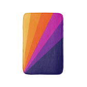 紫とオレンジの対角レトロストライプ バスマット (正面縦)