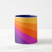 紫とオレンジの対角レトロストライプ マグカップ (中央)