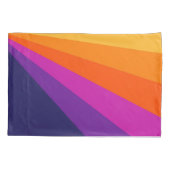紫とオレンジの対角レトロストライプ 枕カバー (裏面)