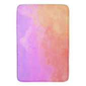 紫とオレンジの抽象芸術雲 バスマット (正面縦)