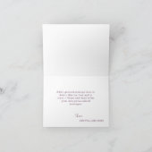 紫とオレンジの秋の花 秋の結婚式 サンキューカード (内部)