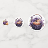 紫とオレンジの秋秋のカボチャ コンフェッティ (正面)