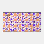 紫とオレンジの花 デスクマット (正面)