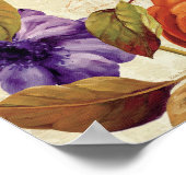 紫とオレンジの花 ポスター (角)