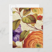 紫とオレンジの花 ポストカード (正面/裏面)