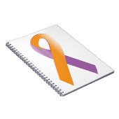 紫とオレンジの認識度リボン ノートブック (右側)