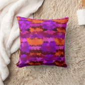 紫とオレンジの（ばちゃばちゃ）跳ねるアメリカのMoJoピロ クッション (ブランケット)