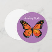 紫とオレンジの（昆虫）オオカバマダラ、モナーク蝶 (正面/裏面)