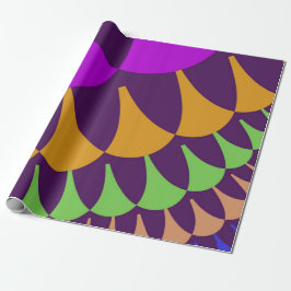 紫とオレンジはかりで測 ラッピングペーパー