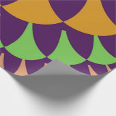 紫とオレンジはかりで測 ラッピングペーパー (角)