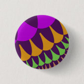 紫とオレンジはかりで測 缶バッジ (正面)