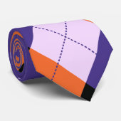 紫とオレンジストライプの ネクタイ (ロール)
