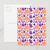 紫とオレンジ色の花 ポストカード (正面/裏面)