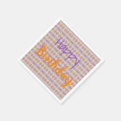 紫とオレンジ スタンダードカクテルナプキン (角)