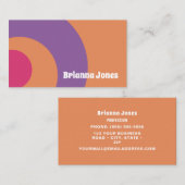 紫とオレンジ 名刺 (正面/裏面)