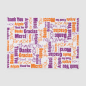 紫とオレンジTHANK YOU Word Collage 薄葉紙 (正面)