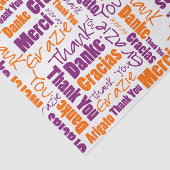 紫とオレンジTHANK YOU Word Collage 薄葉紙 (詳細)