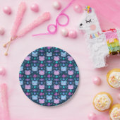 紫とカッコいい青の子ネコ ペーパープレート (パーティー)