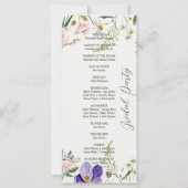 紫とクリームのフローラ縁ど結婚式 プログラム (裏面)