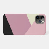 紫とクリームのモダン抽象芸術幾何 Case-Mate iPhoneケース (裏面(横))