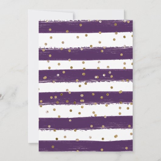 紫とクリームの春の花フレーム甘い16 招待状 (裏面)