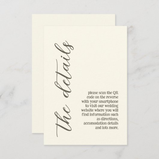 紫とクリームの縁どフローラ結婚の エンクロージャーカード (正面/裏面)