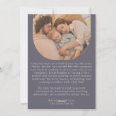 紫とクリームアーモダンチフォトクリスマス シーズンカード (裏面)