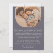 紫とクリームアーモダンチフォトクリスマス シーズンカード (裏面)