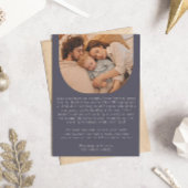 紫とクリームアーモダンチフォトクリスマス シーズンカード