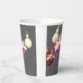 紫とクリーム色のカーネーションの花 紙コップ (左)